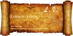 Lukács Viola névjegykártya